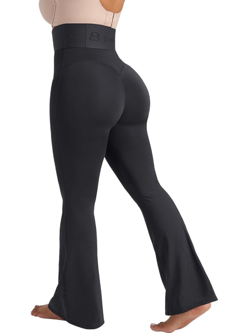 High Waist Tummy Control Flare Leggings for Women | Shapewear Pants, Comfort Fit